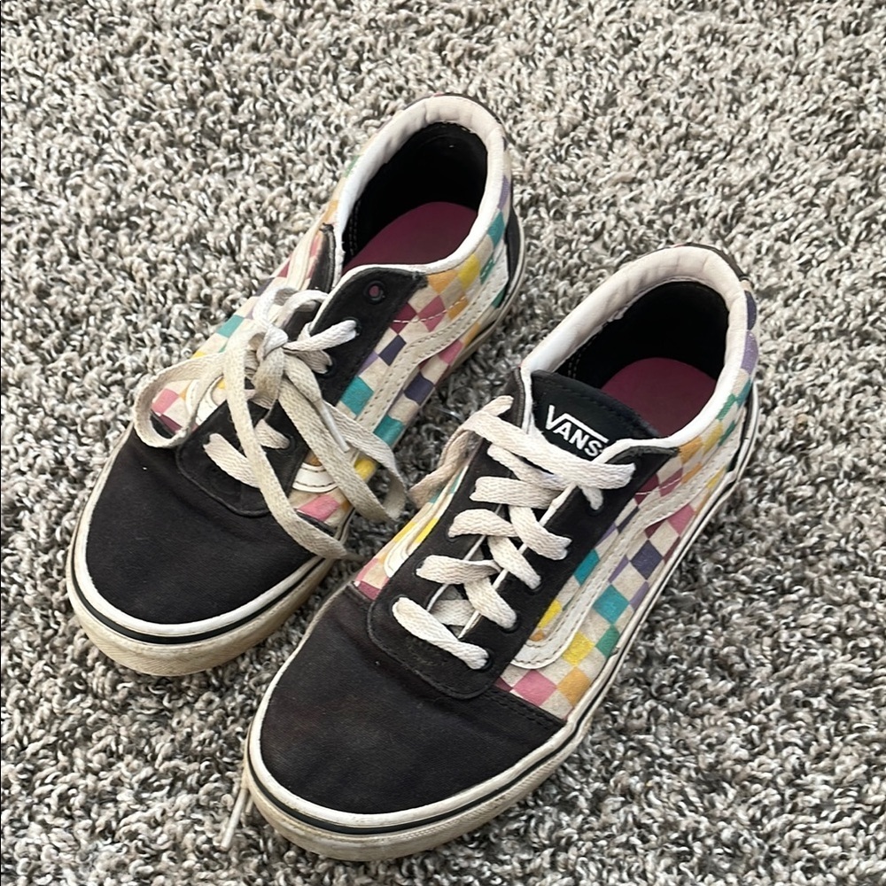 Vans Checkered Multicolored Kids Shoes used